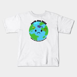 Earth Day whales trees bees be kind to us Kids T-Shirt